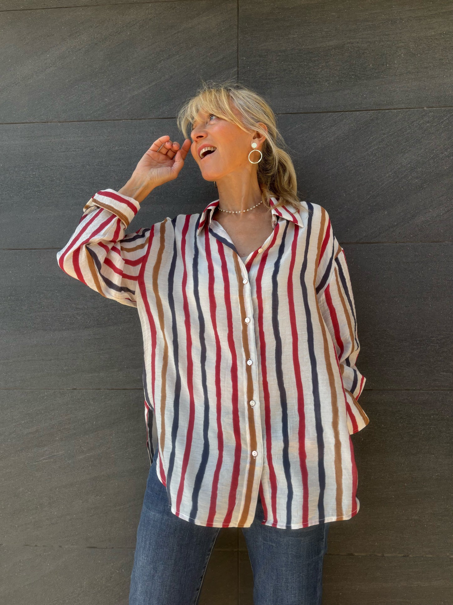 Camisa rayas ALLEGRA -TP2605 - elisabetolive
