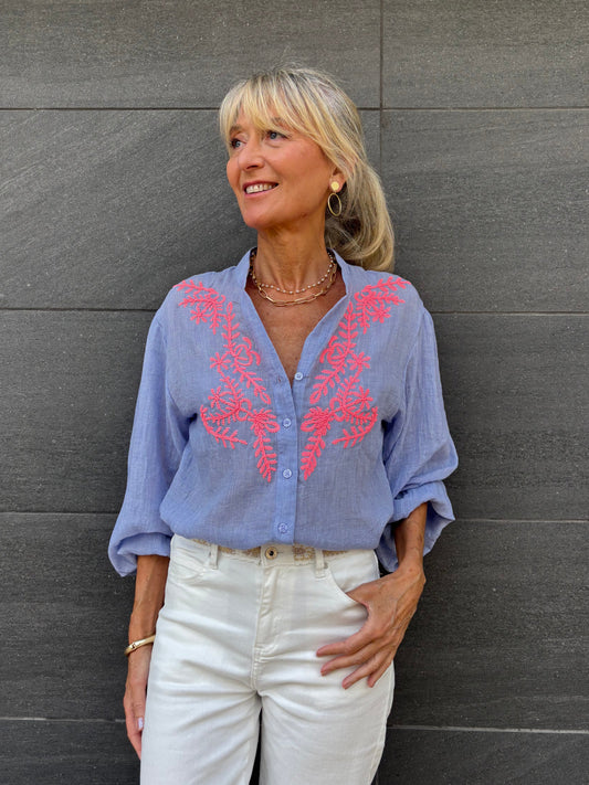 Blusa bordada NAIA -TP2605 - elisabetolive