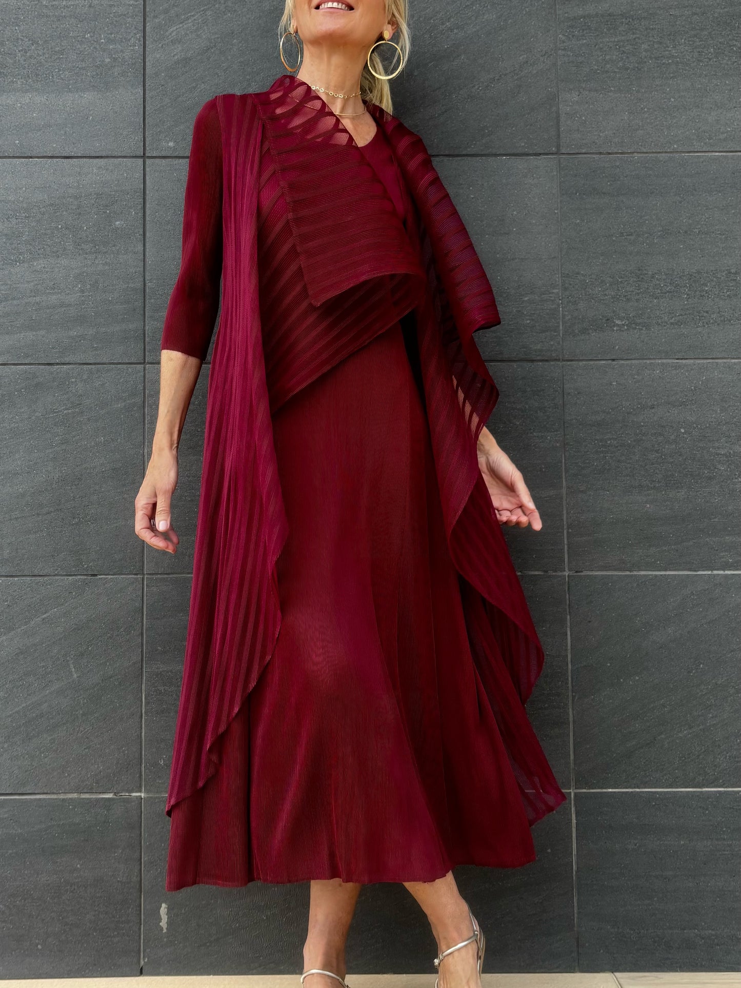 Vestido plisado MEI - TO2507 - elisabetolive