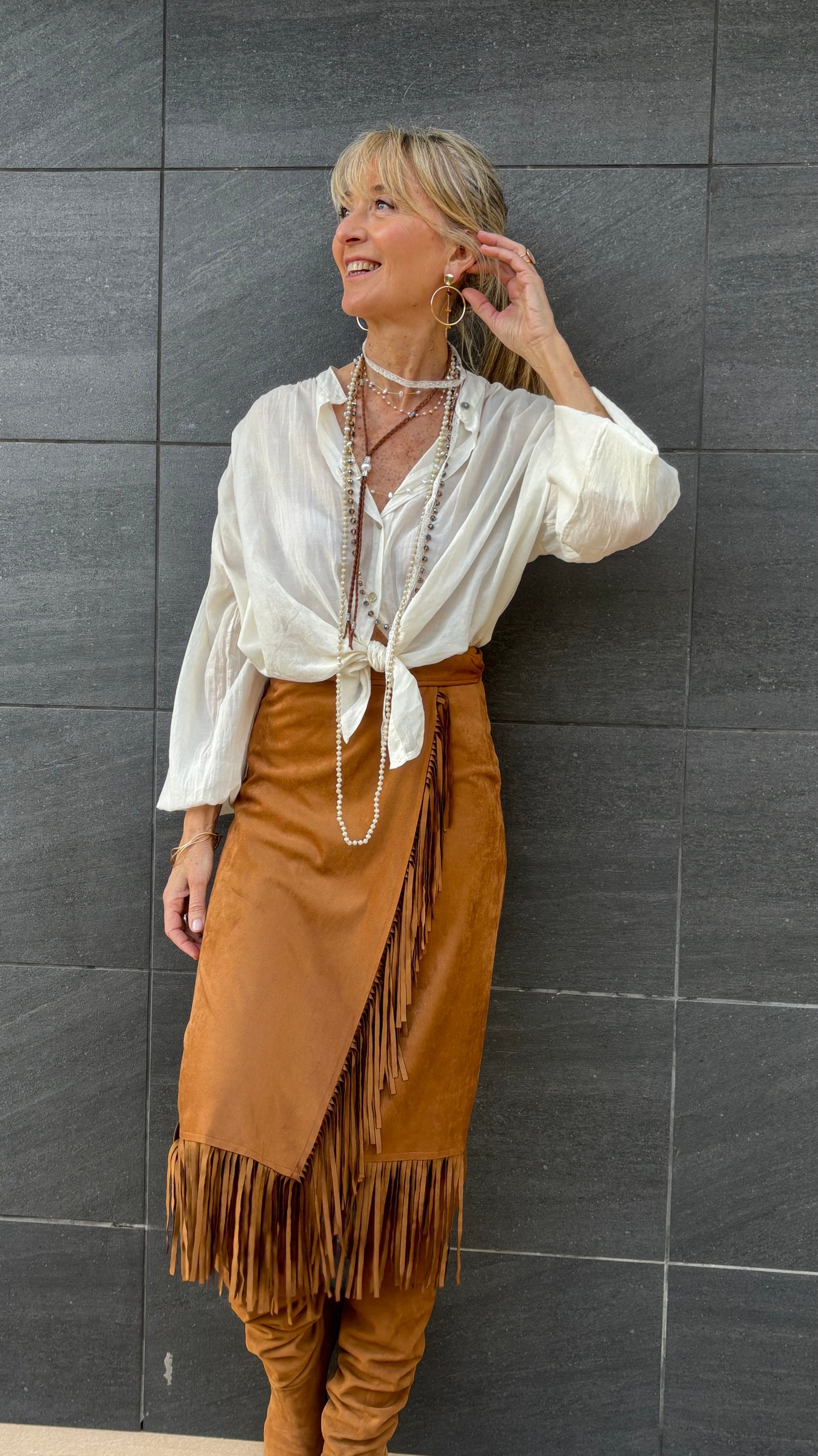 Falda de flecos AMALIA - TO2509