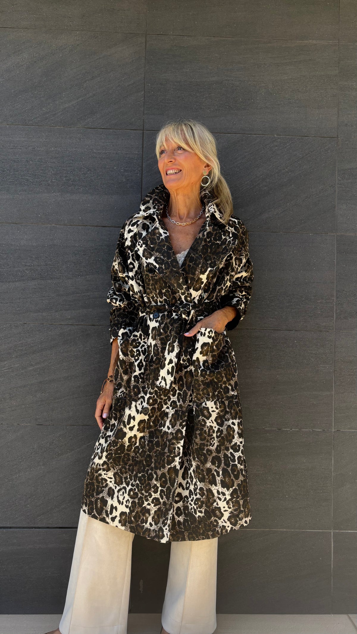 Gabardina GIA animal print