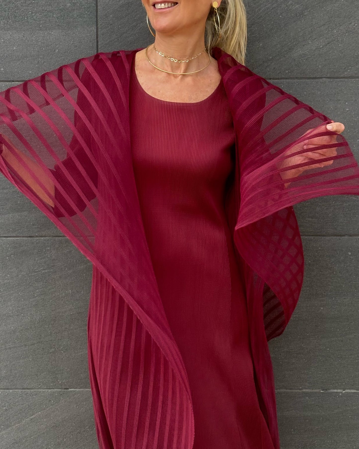 Vestido plisado MEI - TO2507 - elisabetolive