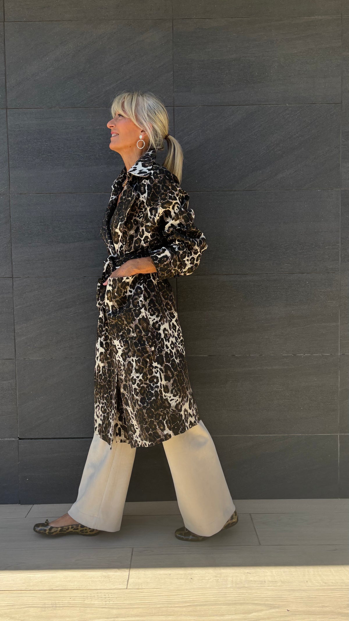 Gabardina GIA animal print
