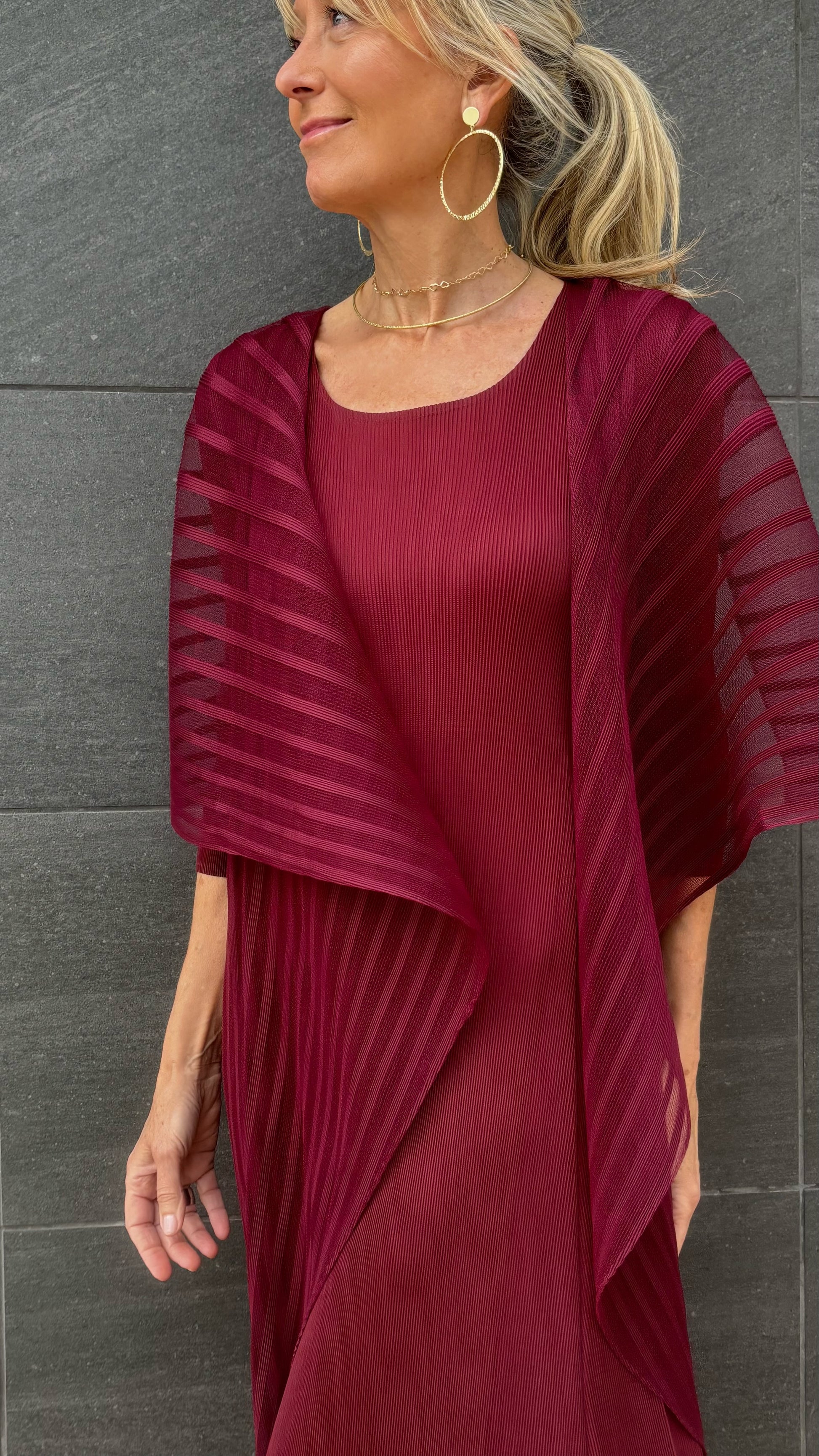 Vestido plisado MEI - TO2507 - elisabetolive