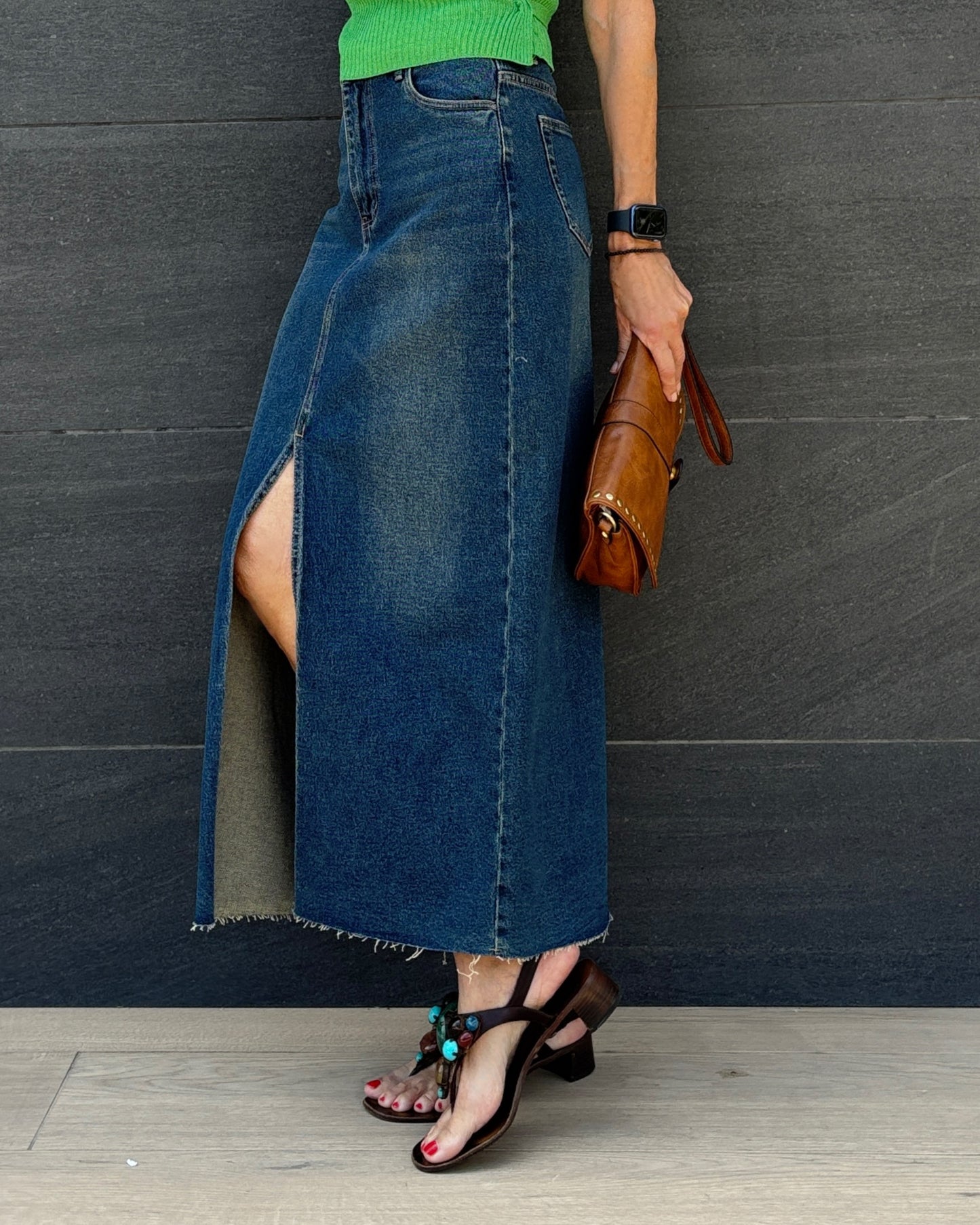 Falda larga vaquera KIRA-TO2301