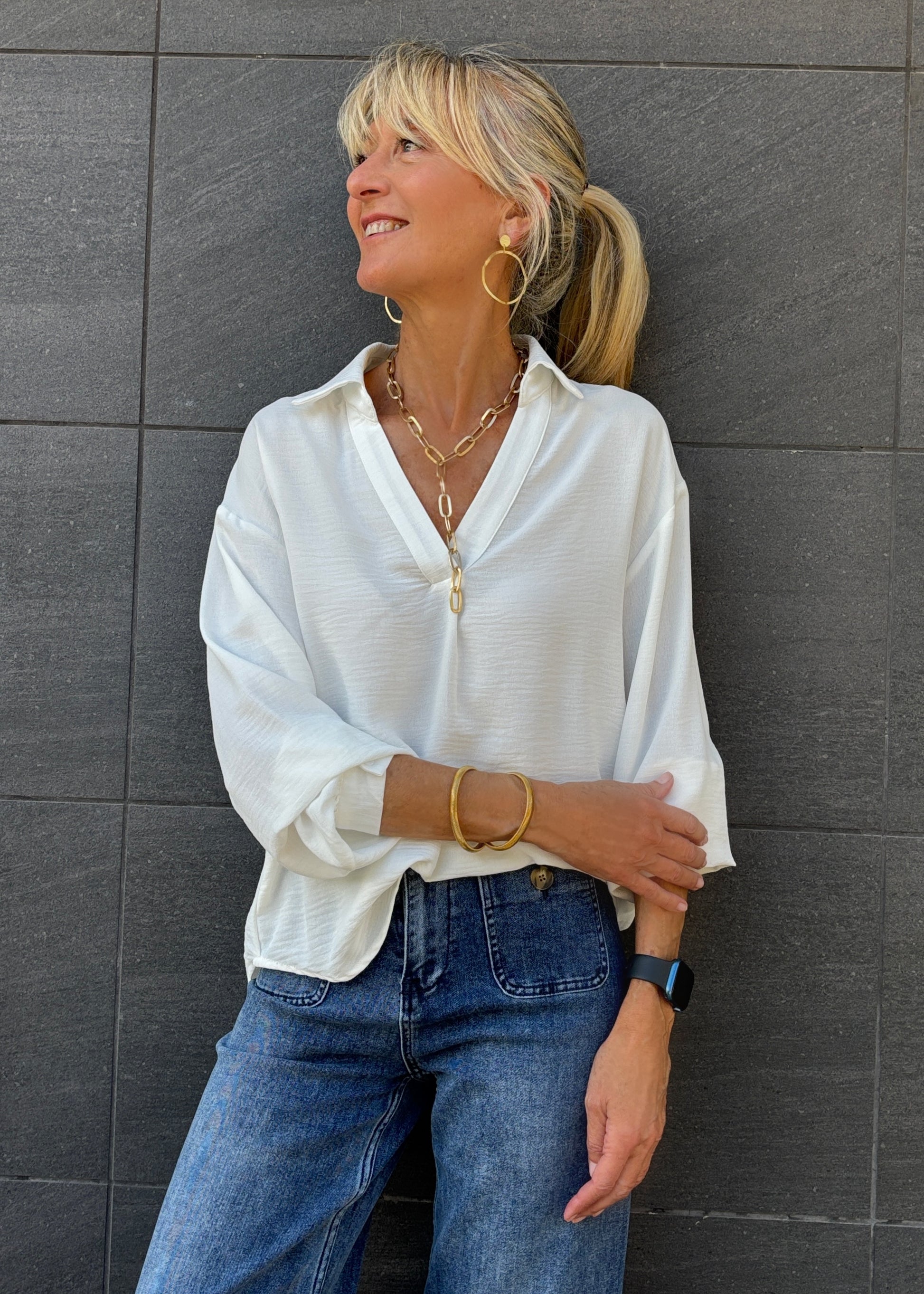 Blusa camisera MERÇE-TO2204 - elisabetolive
