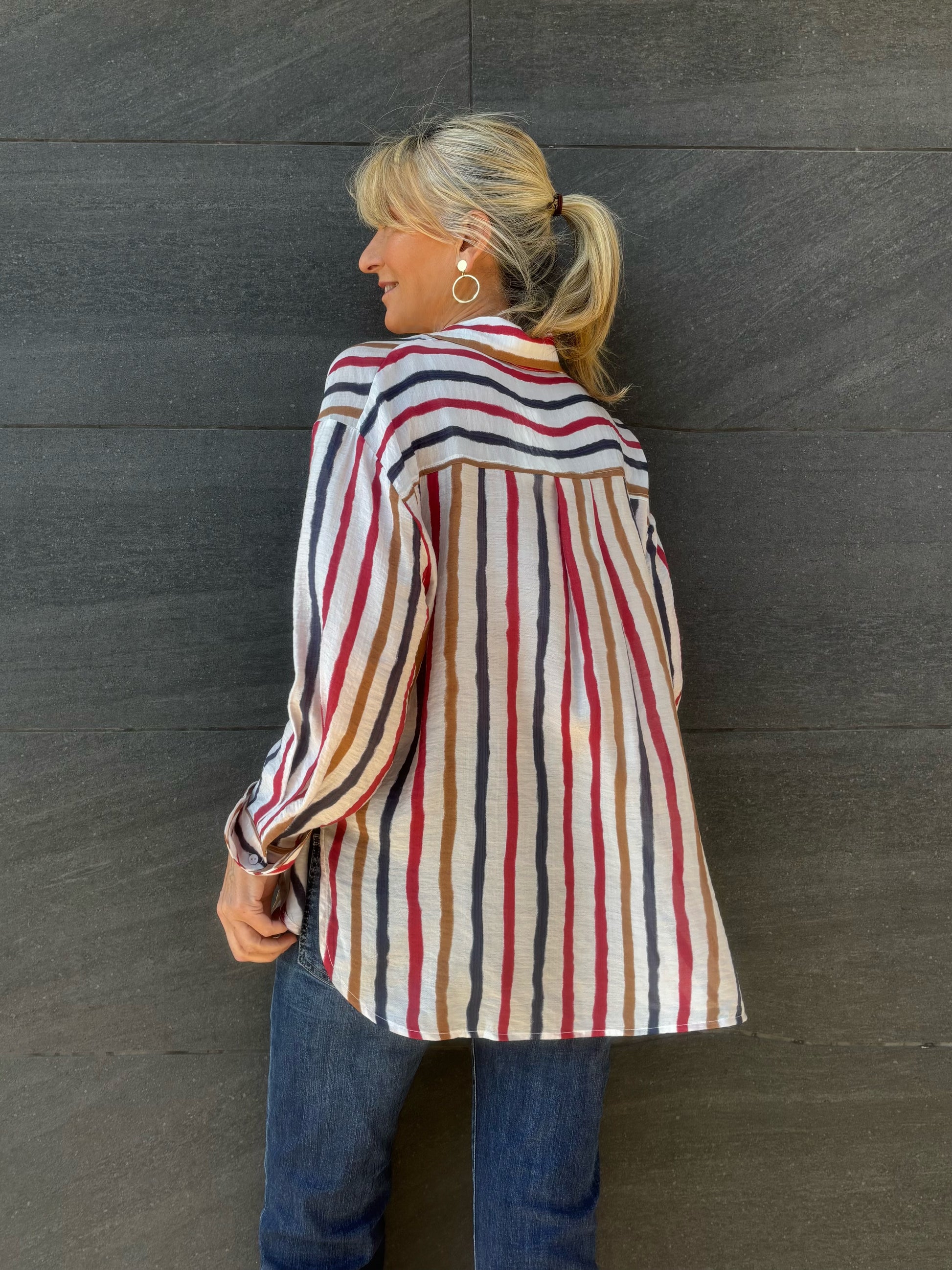 Camisa rayas ALLEGRA -TP2605 - elisabetolive