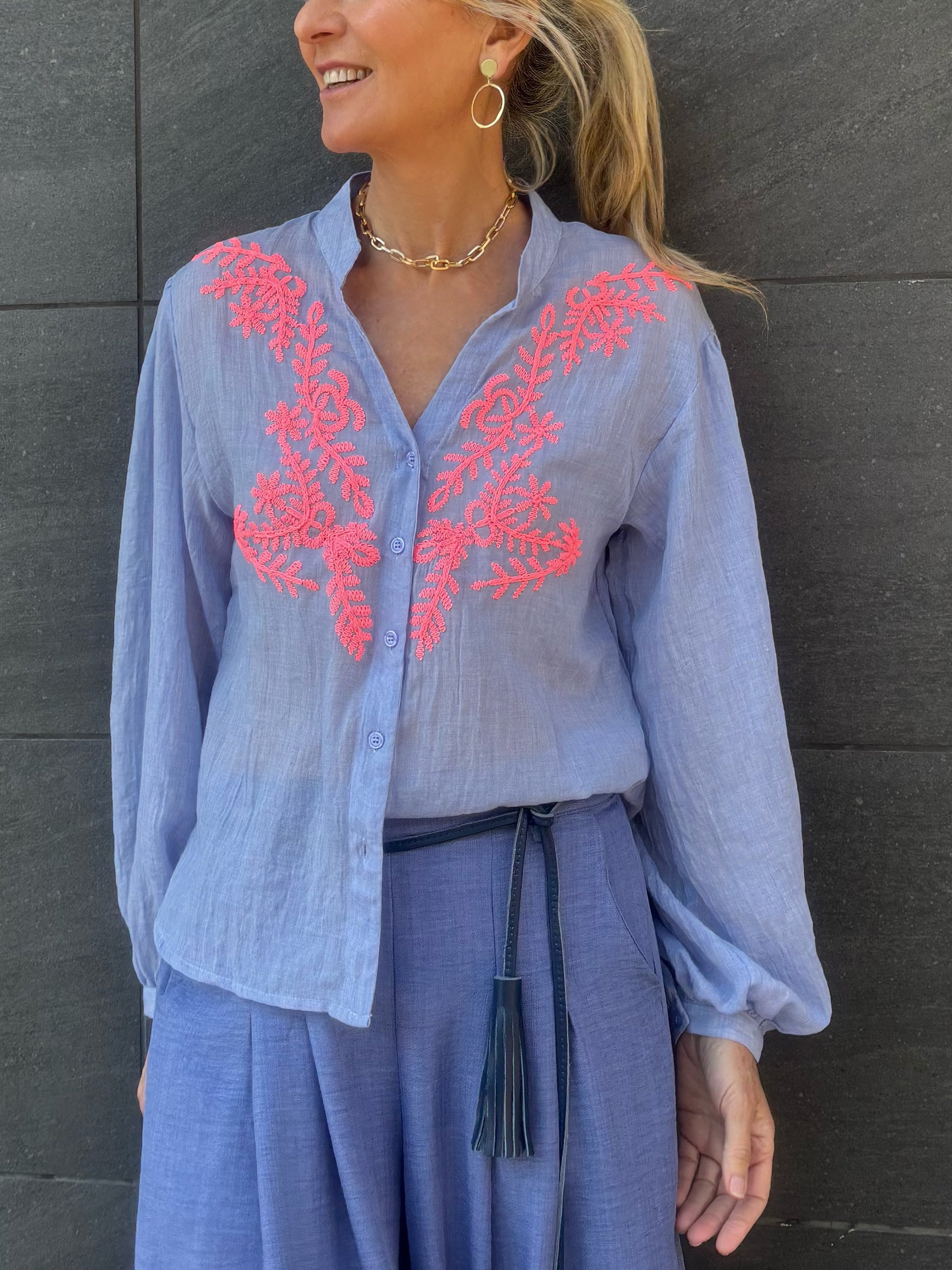 Blusa bordada NAIA -TP2605 - elisabetolive