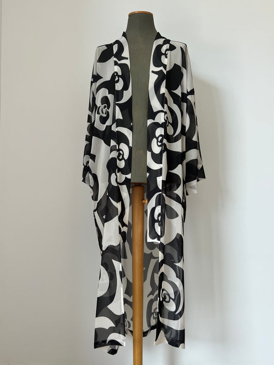 Kimono AKIKO black and white TP2401