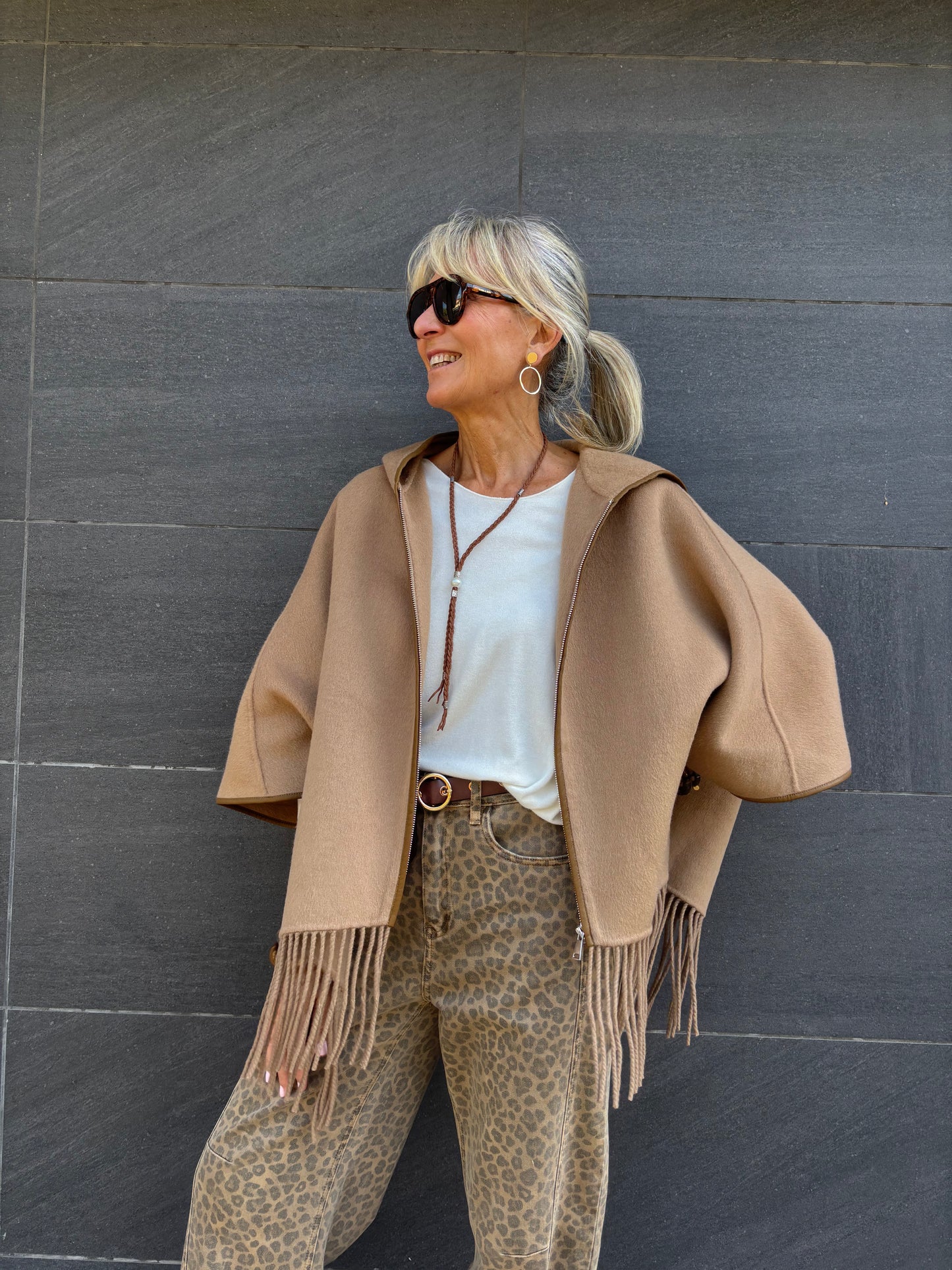 Poncho de flecos CAMILA