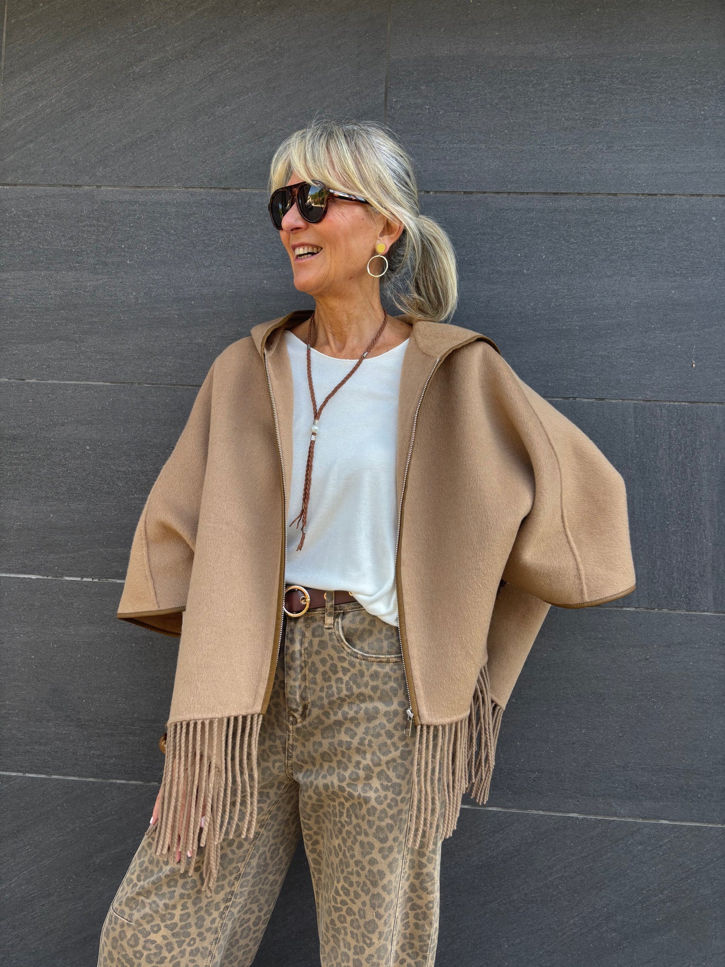 Poncho de flecos CAMILA